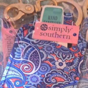 Simply Southern Blue and Red Paisley Sanirizer Holder